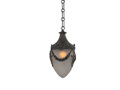 Edwardian Cut Glass Pendant PBR 3D model
