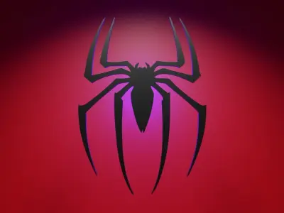 Spiderman 3D Logo Low-poly 3D model