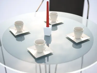 Minimalistic outdoor chairs 3D model