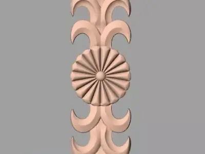 Door design 3D relief model STL format file for CNC carving E676 3D model