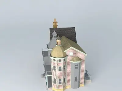 Villa with Garage Free 3D model