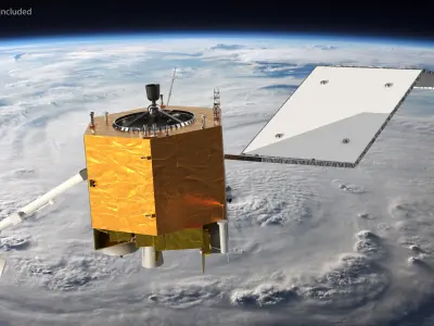  Satellite with Solar Panels and Antennas 