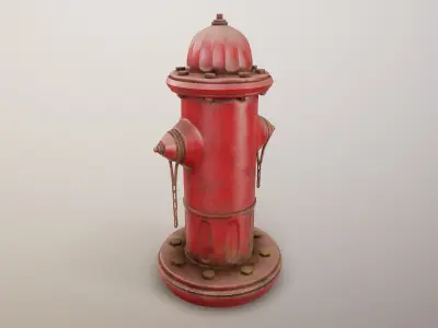 Fire Hydrant PBR Game Ready Low-poly 3D model