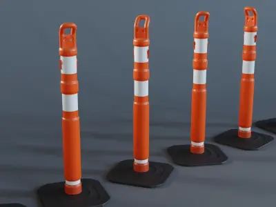Cone Balizador Low-poly 3D model