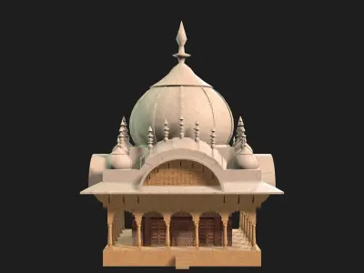 Memorial Mausoleum Kusum Sarovar 3D model