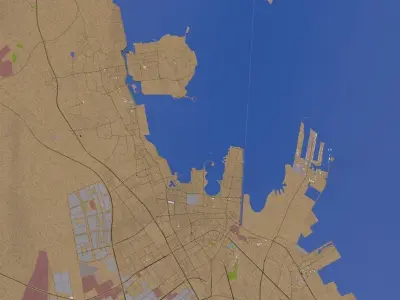 Dammam City Saudi Arabia Low-poly 3D model