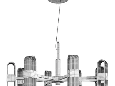 SENSE chandelier Low-poly 3D model