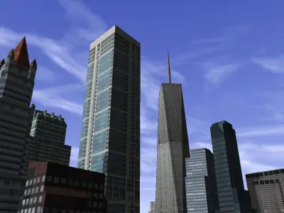 Virtual Greenwich village NYC  Low-poly 3D model