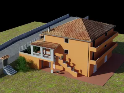 Residential city building 3D model