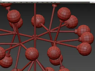 MARA CHANDELIER Low-poly 3D model