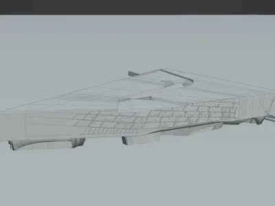 Phaeno Science Center by Zaha Hadid Low-poly 3D model