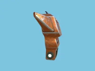 SciFi Backpack 05 Orange - Character Fashion Design Low-poly 3D model