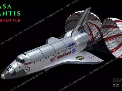 NASA Atlantis Space Shuttle  3D model
