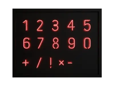 Neon Numbers 3D model