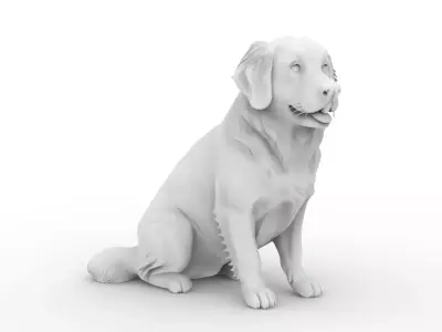 Golden Retriever 3D Printable 3D print model