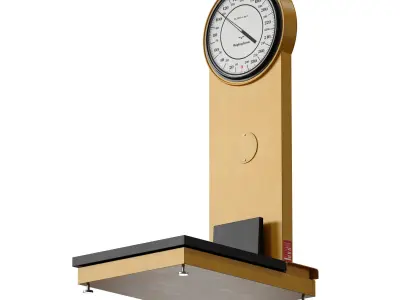 Round floor industrial scales 3D model