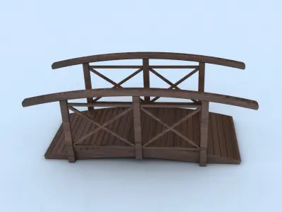 Wooden Bridge 3D model