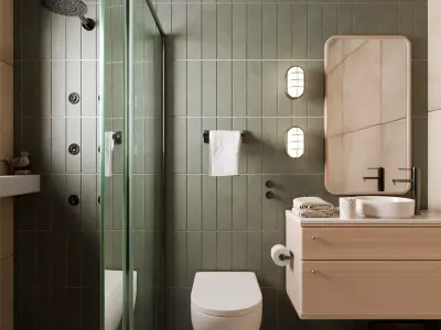 Green Bathroom 3D model