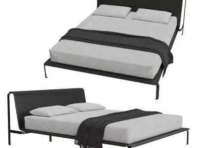 Arc Rail Minimal Bed 3D Model  3D model