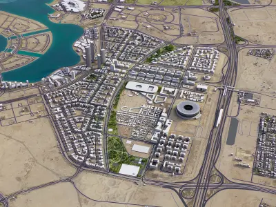 Lusail Low-poly 3D model