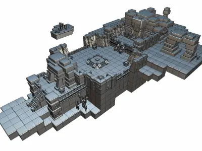 Dessert Temple - Proto Series Low-poly 3D model
