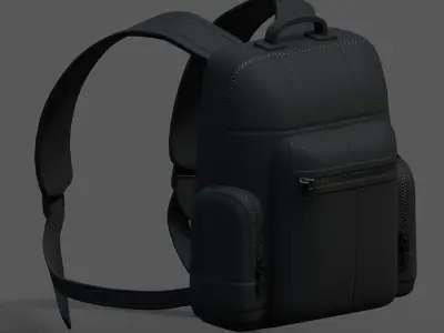 Backpack bag baggage Color 3d low poly Low-poly  Low-poly 3D model 2