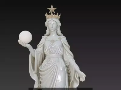 Celestial Marble Queens Divine Oracle Goddess Statue Collection 3D Model Pack