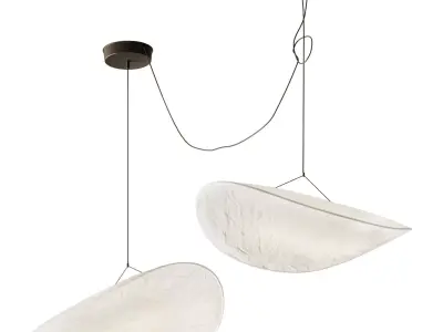 Tense Pendant 90 Cm White 3D model