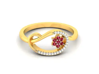 Diamond Ring For Women 3d Print Model 3D print model 57