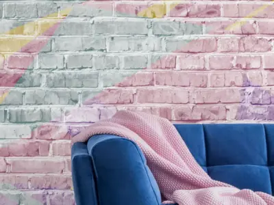 Seamless Pastel Painted Brick Wall Texture Texture