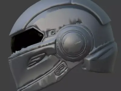 Cyber-Synthetic Stealth Operative Helmet 3D Model Low-poly 3D model