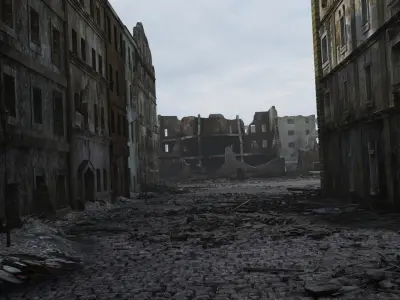  Ruined City Warsaw WW2 1945 