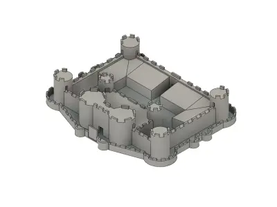 medieval castle 3D print model 3D print model
