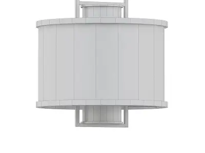 GARDA modern pendant light with frame and clear glass 3D model