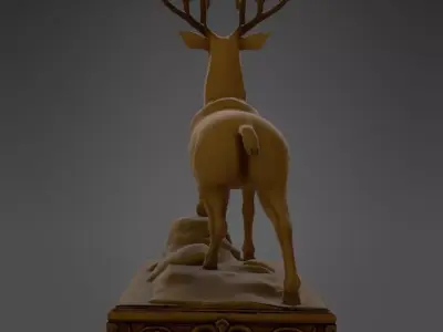 Golden Stag of Regal Majesty 3D model