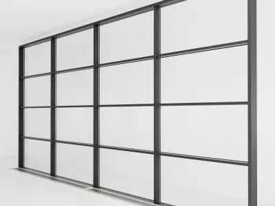 Panoramic glazing Stained glass 43 Low-poly 3D model