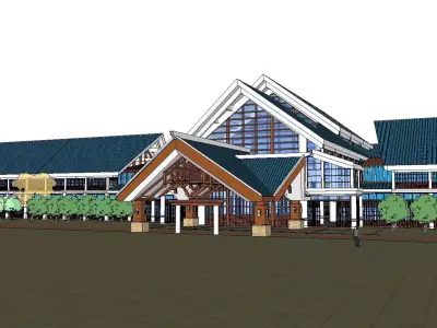 vacation spot-Resort-Fashion Leisure Hotel-0124 3D model