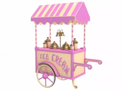 Ice Cream Cart 3D model