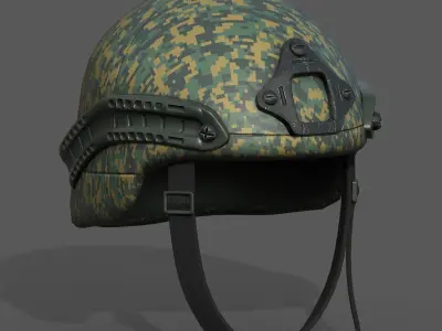 Helmet scifi military combat 3d model  Low-poly 3D model