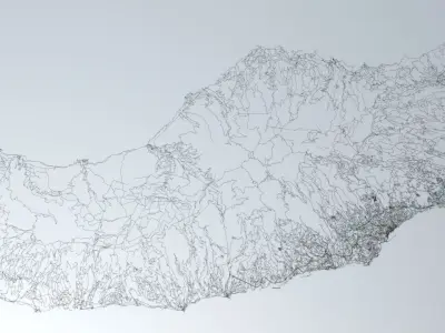 Madeira Road Network and Streets 3D model