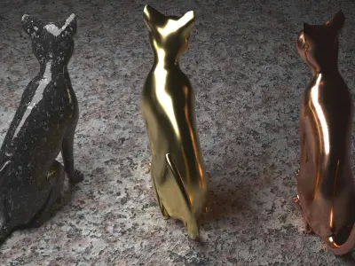 Abstract Cat 4K 3D model purchase