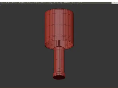 CYLINDER ACCENT USB TABLE LAMP Low-poly 3D model