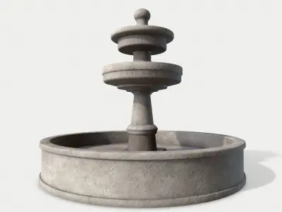 Fountain Low-poly 3D model order