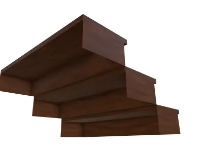 The Stairs lowpoly Free low-poly 3D model