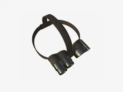 SciFi Glasses J04 Brown - Character Design Fashion Low-poly 3D model