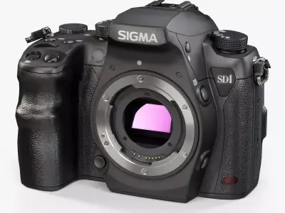 Sigma SD1 Merrill DSLR camera Low-poly 3D model