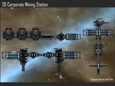 2D Corporate Mining Station Texture