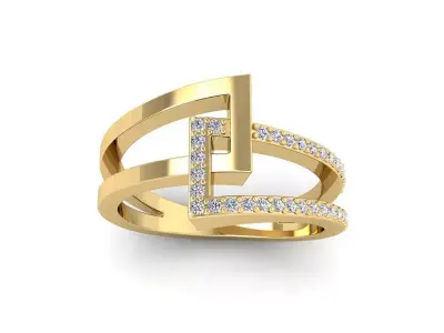 Light Weight Diamond Ring 3d Model and Render  3D print model buy