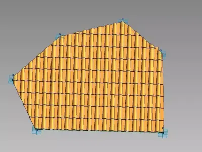 Roof Adaptive 2 to 8 Point Revit Family 3D model