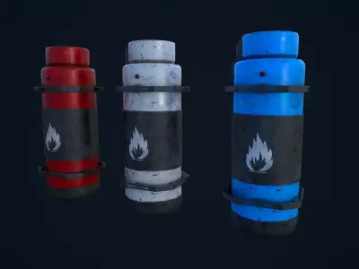 Sci Fi Canister Low-poly 3D model